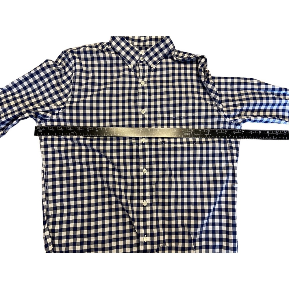 American Eagle Button Down‎ Shirt Blue White Plaid Long Sleeve Size Large New - Picture 5 of 10